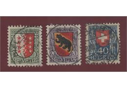 Switzerland 1921 Stamp Mi172-4 Stamped
