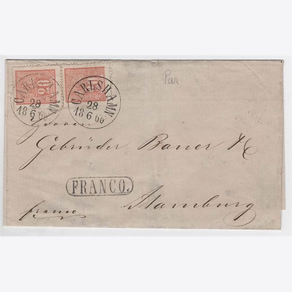 Sweden 1866 Cover F16