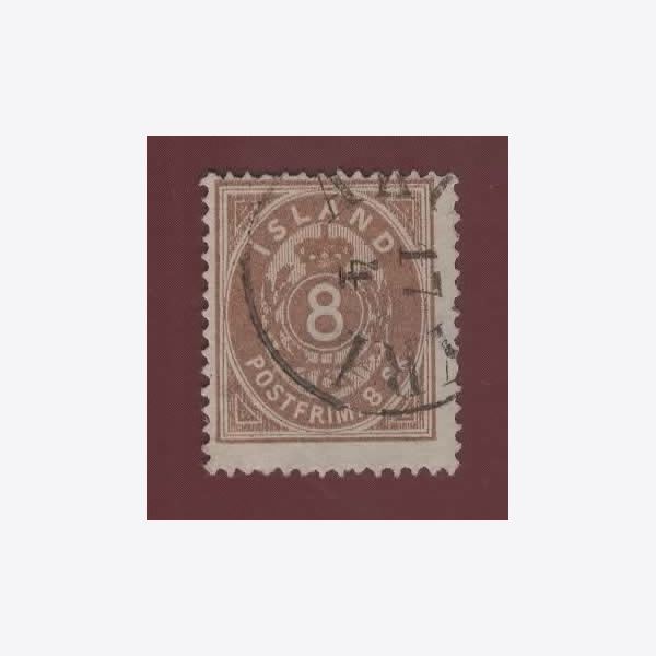 Iceland 1873 Stamp F3 Stamped
