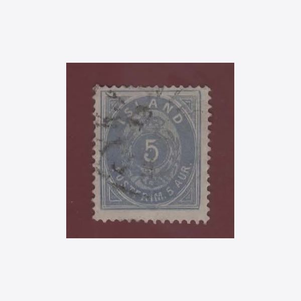 Iceland 1878 Stamp F9 Stamped