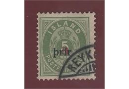 Iceland 1897 Stamp F35 Stamped