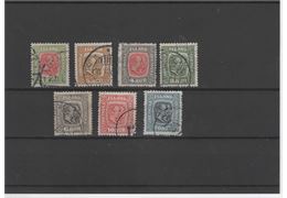 Iceland 1914-8 Stamp F91-97 Stamped