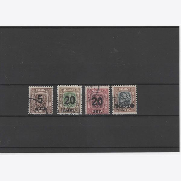 Iceland 1921-30 Stamp F104-7 Stamped