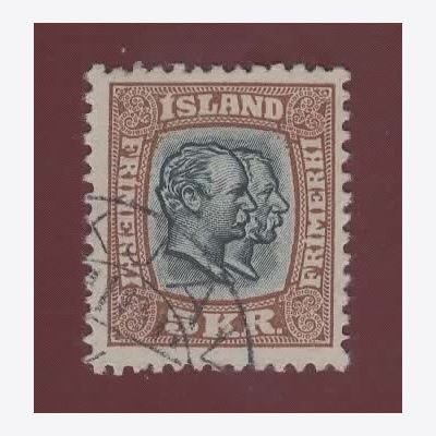 Island 1907-8 Frimärke F90 ⊙