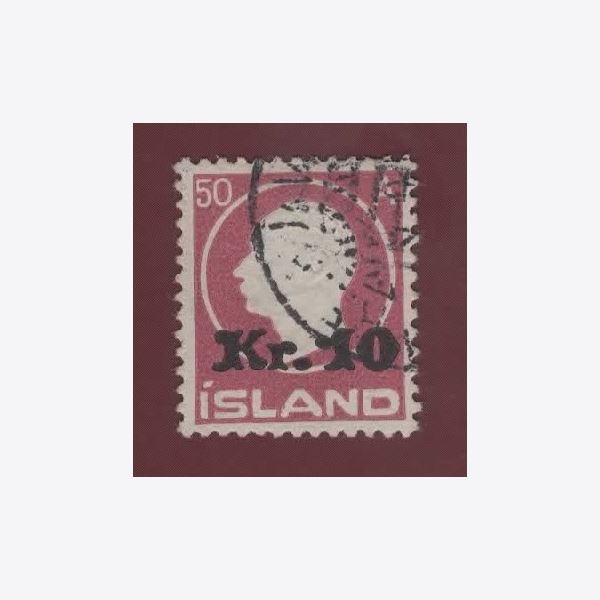 Iceland 1924-26 Stamp F122 Stamped