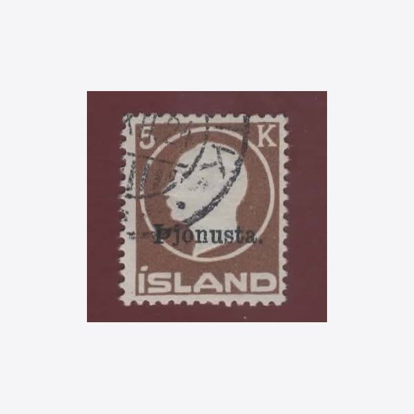 Island 1922 Frimärke Tj54 ⊙