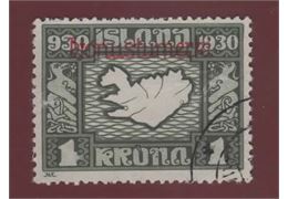 Island 1930 Frimärke Tj70 ⊙