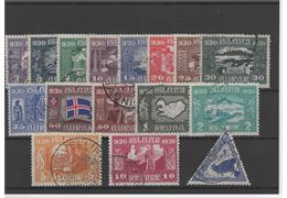 Iceland 1930 Stamp F173-88 Stamped