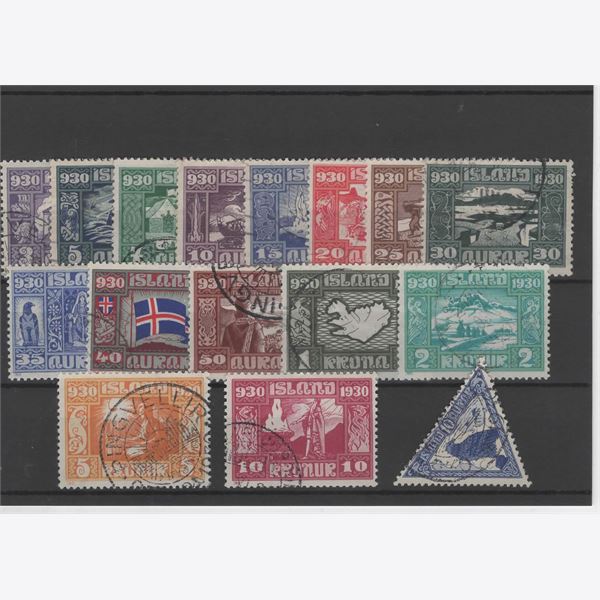 Island 1930 Frimärke F173-88 ⊙