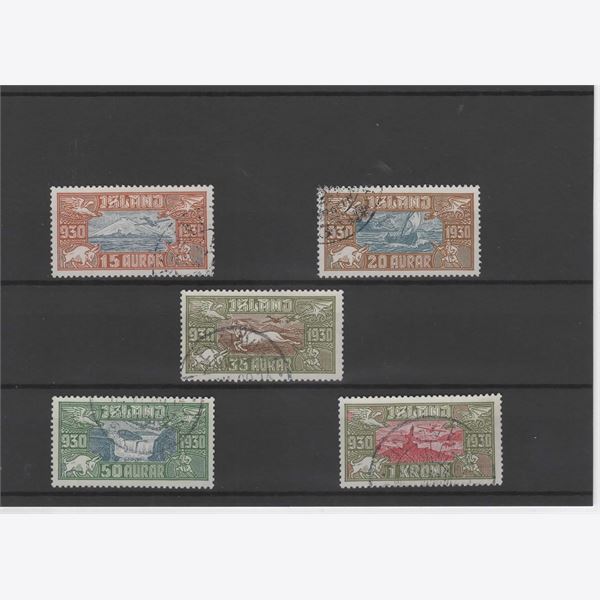 Iceland 1930 Stamp F189-93 Stamped