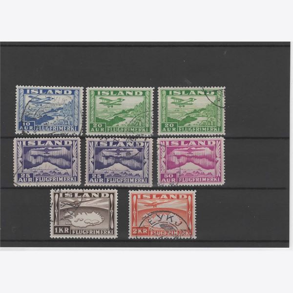 Iceland 1934 Stamp F204-9 Stamped