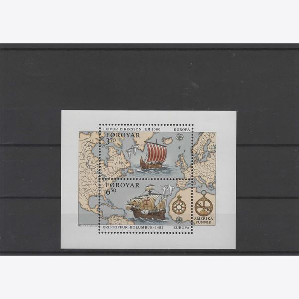 Faroe Islands 1992 Stamp BL5 mint NH **