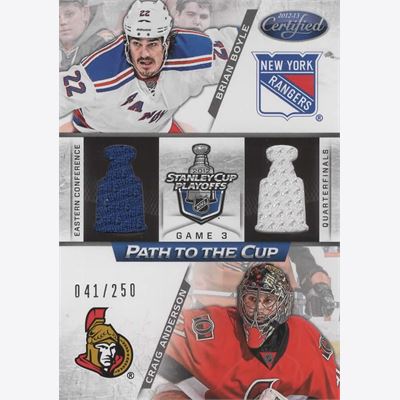 2012-13 Collecting Card Certified Path to the Cup Quarter Finals Dual Jerseys 24