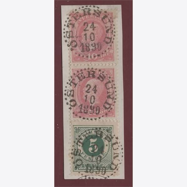 Sweden 1890 Stamp F43+45 Stamped