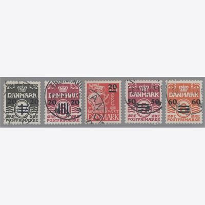 Faroe Islands 1940-41 Stamp F4-8 Stamped