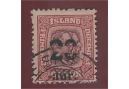 Iceland Stamp F100 v Stamped