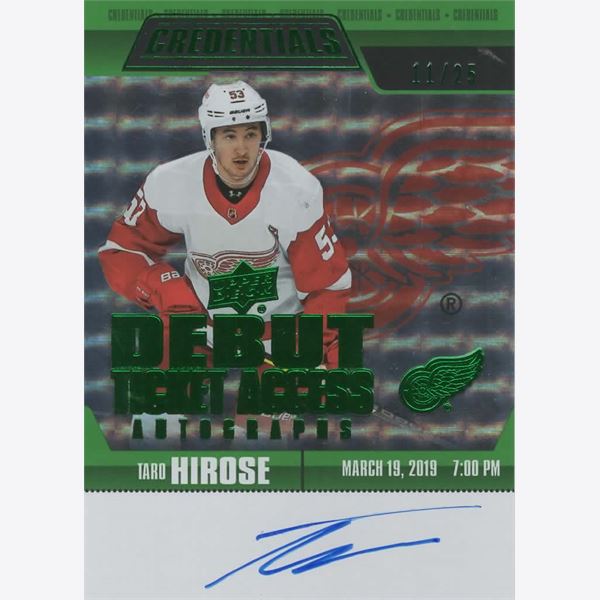 2019-20 Collecting Card Upper Deck Credentials Debut Ticket Access Autographs Green #RTAATH