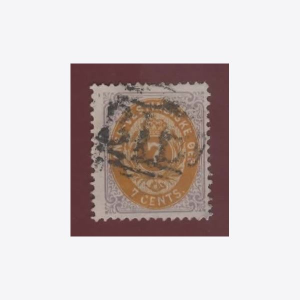 Danish West Indies Stamp F9 Stamped