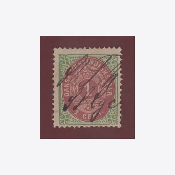 Danish West Indies Stamp F5 Stamped