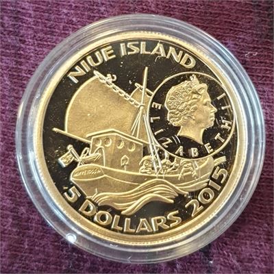 Nya Zeeland 2004 Mynt NIEU. 5 Dollars 2015 - Elizabeth II, Pippi on Kurrakurradoot Island. 