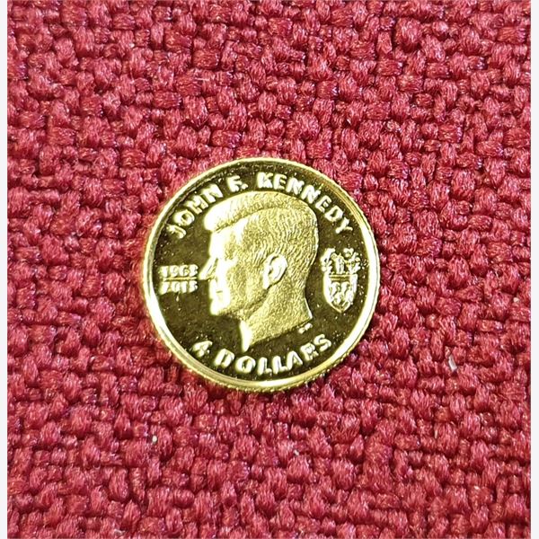 Jungfruöarna 2013 Mynt 4 Dollars 50th Anniversary of J F Kennedy. 