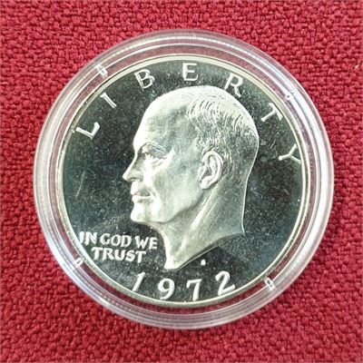 USA 1972 Mynt 1 Dollar "Eisenhower Dollar" Silver Collectors' Issue
