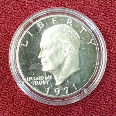 USA 1971 Mynt 1 Dollar "Eisenhower Dollar" Silver Collectors' Issue