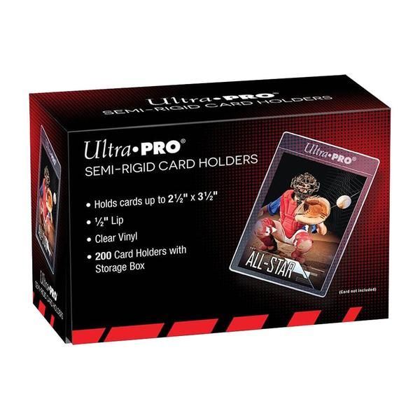 Ultra Pro Semi Rigids Card Holders Sleeves 200st inkl. Förvaringslåda