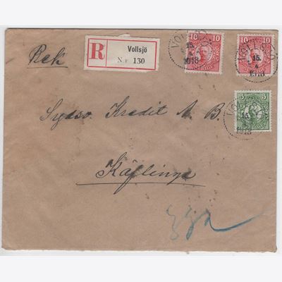 Sweden 1918 Cover F79+82