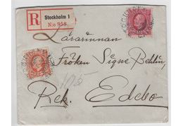 Sweden 1908 Cover F54+57