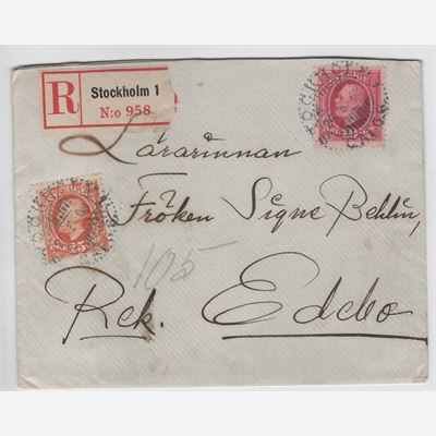 Sweden 1908 Cover F54+57