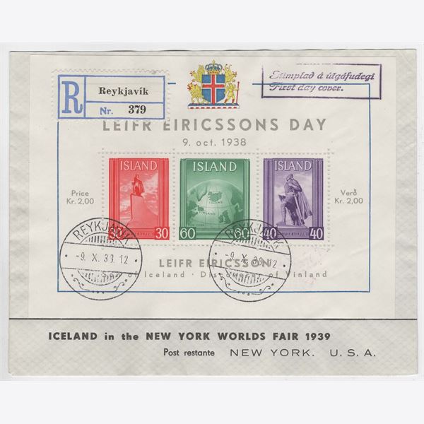Iceland 1938 Cover FBL2